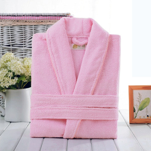 Casual Bathrobe 100% Cotton Terry Robe