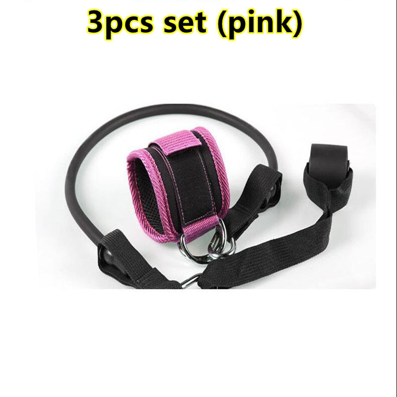 Gym Ankle Straps Double D-Ring Adjustable Neoprene Padded Cuffs