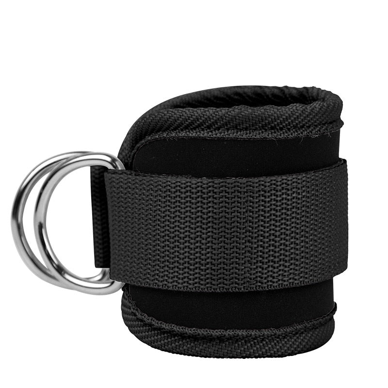 Gym Ankle Straps Double D-Ring Adjustable Neoprene Padded Cuffs