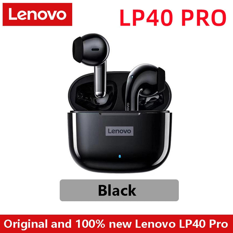 Original Lenovo LP40 Pro TWS Earphones Wireless Bluetooth 5.1 Sport Noise Reduction Headphones Touch Control 500mAH 2022 New