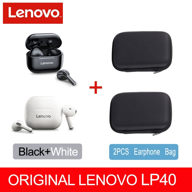 Original Lenovo LP40 Pro TWS Earphones Wireless Bluetooth 5.1 Sport Noise Reduction Headphones Touch Control 500mAH 2022 New