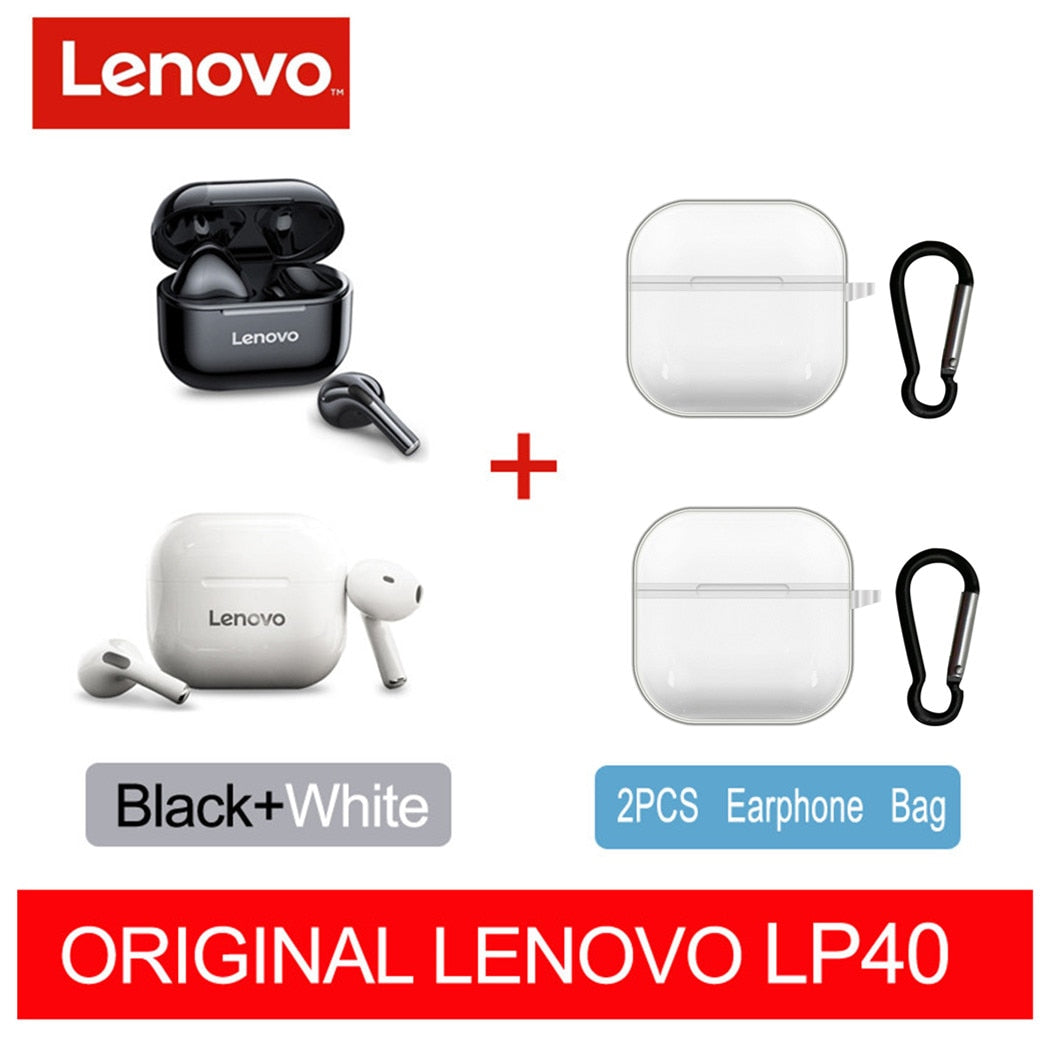 Original Lenovo LP40 Pro TWS Earphones Wireless Bluetooth 5.1 Sport Noise Reduction Headphones Touch Control 500mAH 2022 New