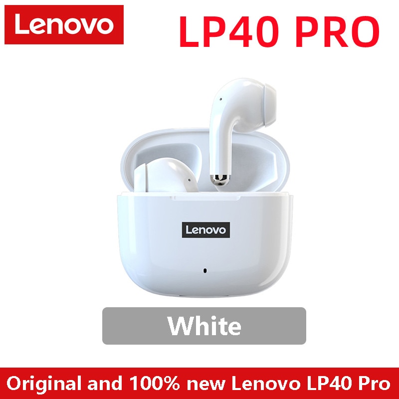 Original Lenovo LP40 Pro TWS Earphones Wireless Bluetooth 5.1 Sport Noise Reduction Headphones Touch Control 500mAH 2022 New