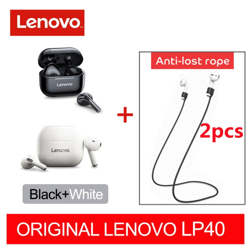 Original Lenovo LP40 Pro TWS Earphones Wireless Bluetooth 5.1 Sport Noise Reduction Headphones Touch Control 500mAH 2022 New