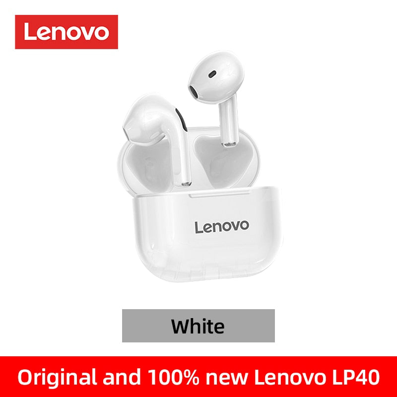 Original Lenovo LP40 Pro TWS Earphones Wireless Bluetooth 5.1 Sport Noise Reduction Headphones Touch Control 500mAH 2022 New
