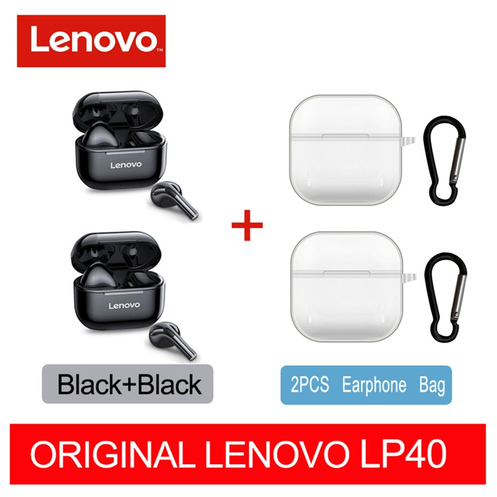Original Lenovo LP40 Pro TWS Earphones Wireless Bluetooth 5.1 Sport Noise Reduction Headphones Touch Control 500mAH 2022 New