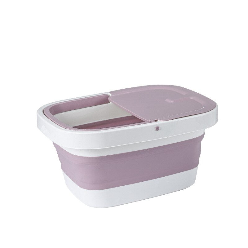 WIKHOSTAR Foldable Footbath Bathroom Foot Soaking Bucket Plain Foaming Massage Bucket Folding Sauna Bathtub Pedicure Bath