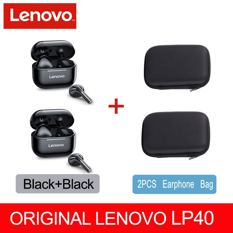 Original Lenovo LP40 Pro TWS Earphones Wireless Bluetooth 5.1 Sport Noise Reduction Headphones Touch Control 500mAH 2022 New