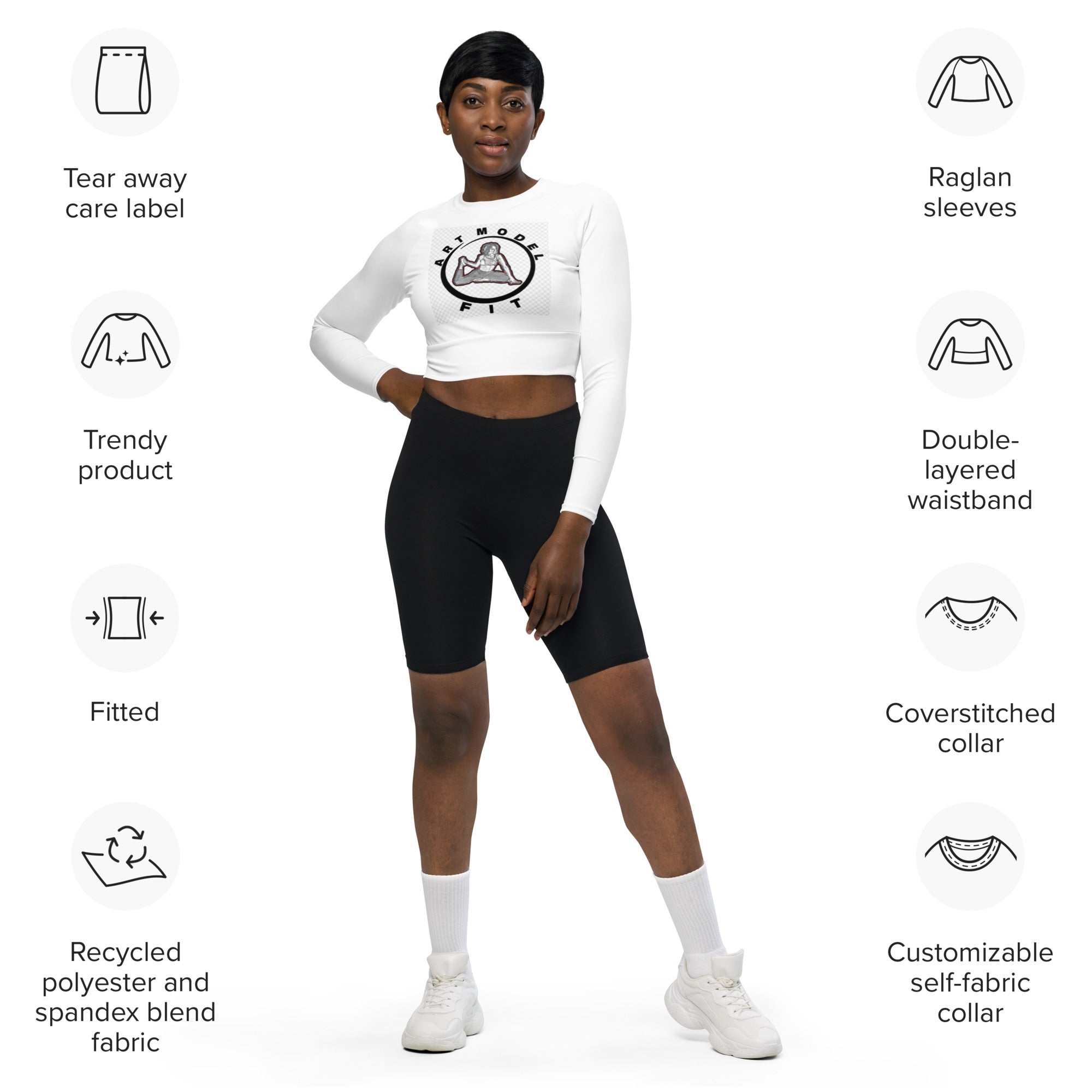 Art Model Fit long-sleeve crop top