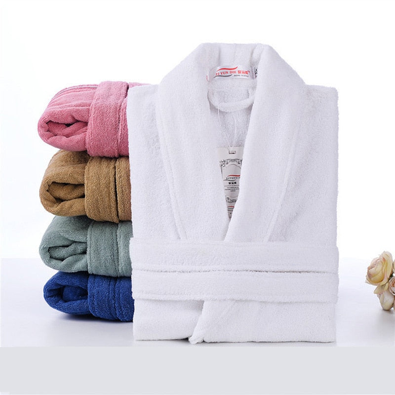 Casual Bathrobe 100% Cotton Terry Robe