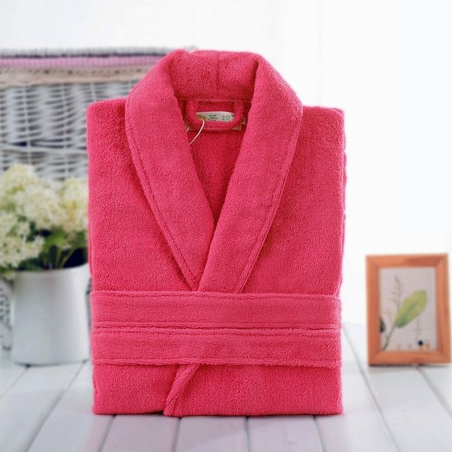 Casual Bathrobe 100% Cotton Terry Robe
