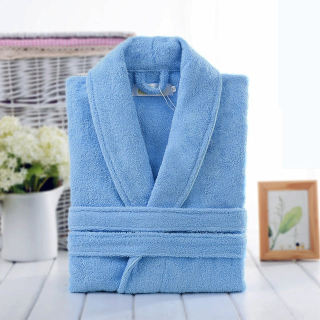 Casual Bathrobe 100% Cotton Terry Robe