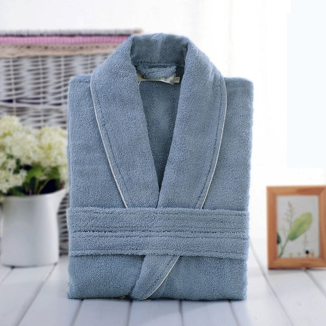 Casual Bathrobe 100% Cotton Terry Robe