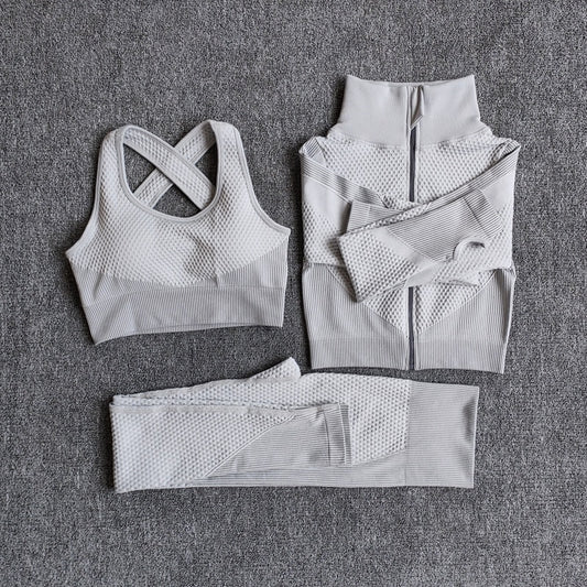 Your Favorite Workout Suit - Seamless Fitness Sets Longsleeve