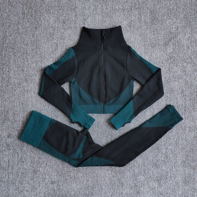 Your Favorite Workout Suit - Seamless Fitness Sets Longsleeve