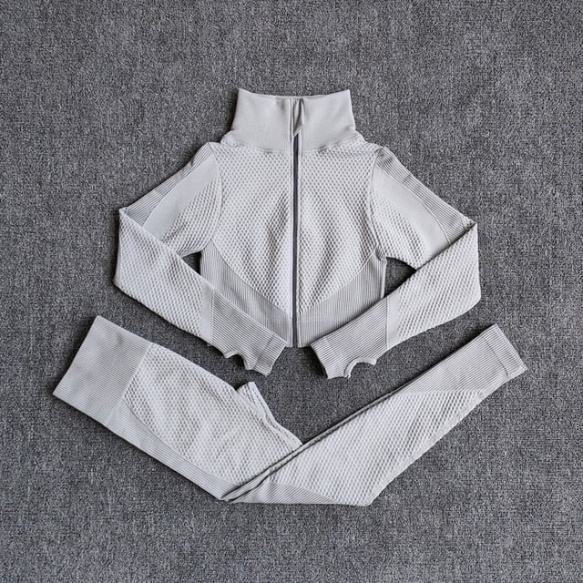Your Favorite Workout Suit - Seamless Fitness Sets Longsleeve