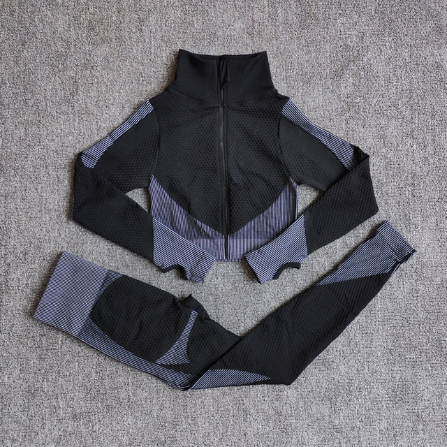 Your Favorite Workout Suit - Seamless Fitness Sets Longsleeve