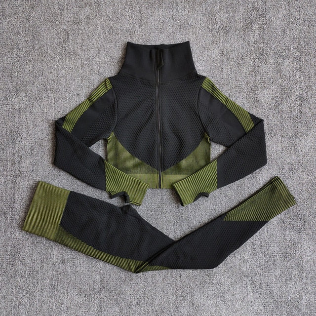 Your Favorite Workout Suit - Seamless Fitness Sets Longsleeve