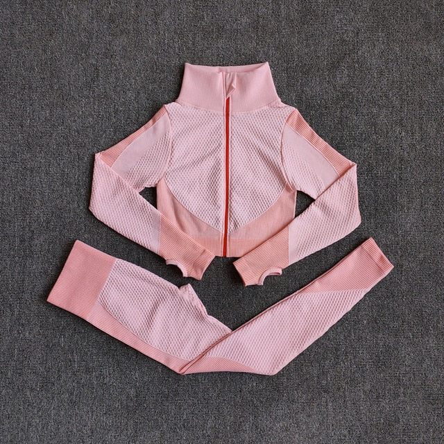 Your Favorite Workout Suit - Seamless Fitness Sets Longsleeve