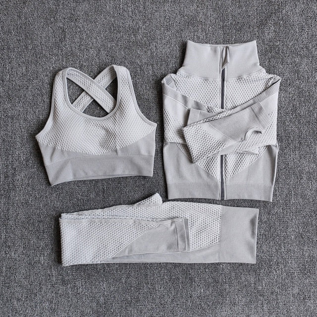 Your Favorite Workout Suit - Seamless Fitness Sets Longsleeve