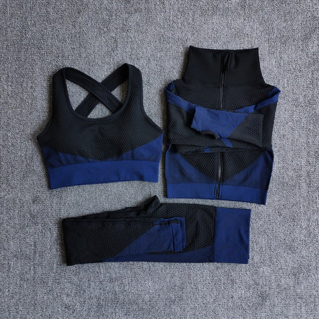 Your Favorite Workout Suit - Seamless Fitness Sets Longsleeve