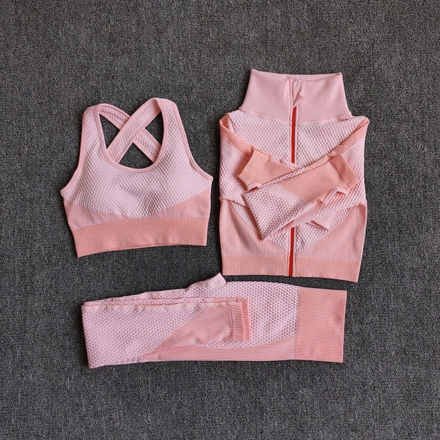 Your Favorite Workout Suit - Seamless Fitness Sets Longsleeve